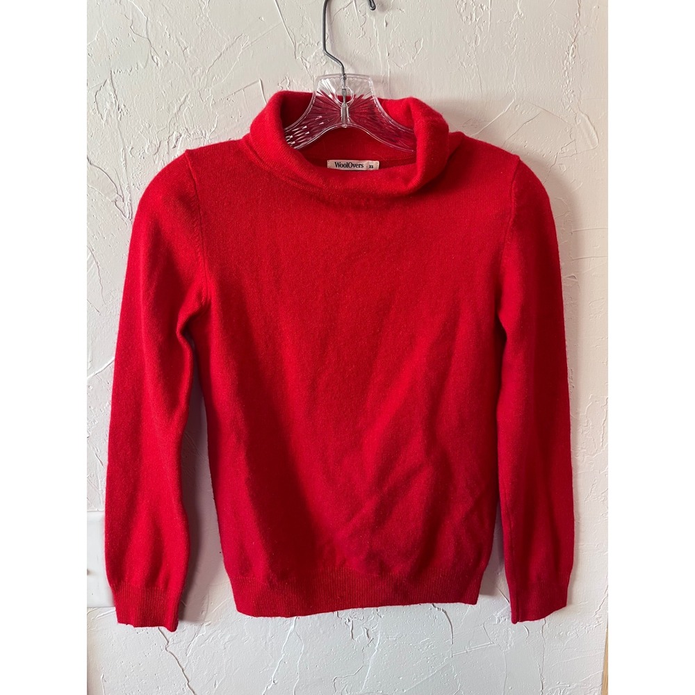 WoolOvers Red‎ Cashmere Merino Wool Turtleneck Sweater XS